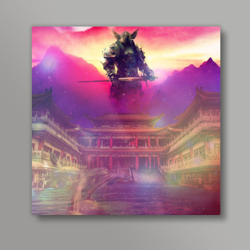 Heavens Warrior Square Art Prints