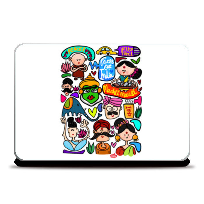 Faces Of India Laptop Skins