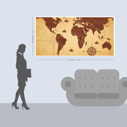 World Map Wall Poster Door Poster