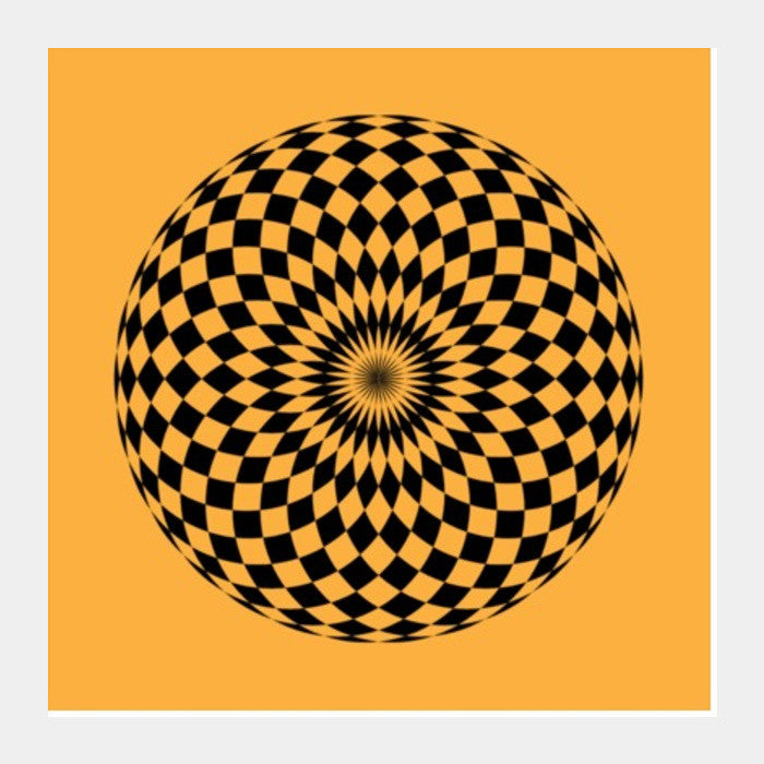 Square Art Prints, ILLUSION-CIRCLE Square Art Prints