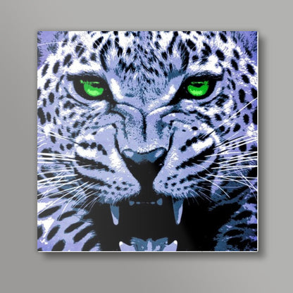 Look into my green eyes Square Art Prints