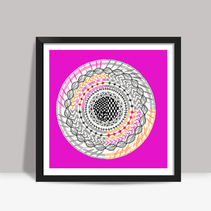 Colourful Geometric Mandala Square Art Prints