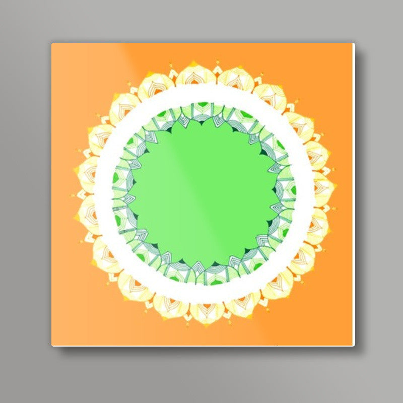 Mandala Art | Republic Day Square Art Prints