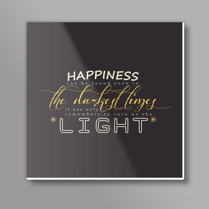 Happiness can be found Harry Potter inspired Square Art Prints