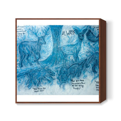 Harry Potter Patronus | Oil Pastel Art Square Art Prints