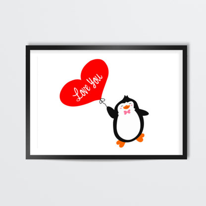 Love You Penguin Wall Art