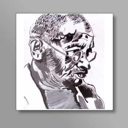 Mahatma Gandhis definition of true patriotism was to wipe every tear from every eye Square Art Prints