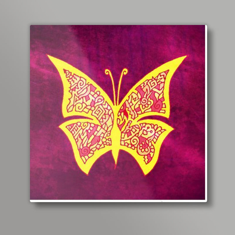 Butterfly Zenscrawl Art Square | Meghnanimous