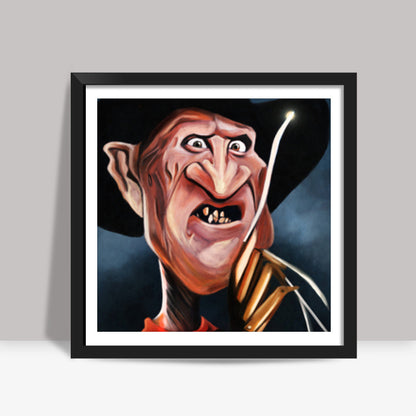 Freddy Krueger | Nightmare on elm street | Caricature Square Art Prints