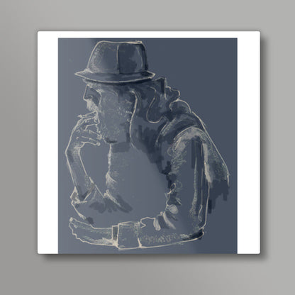 old man Square Art Prints