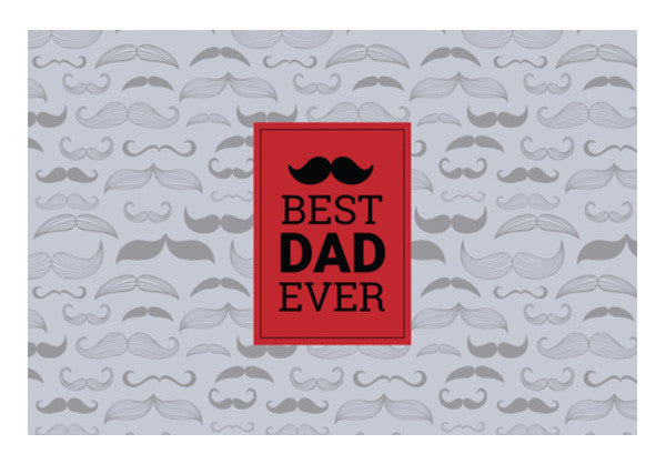 Mustache / Best Dad / Fathers  Art PosterGully Specials