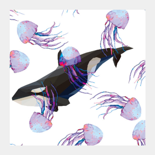 Square Art Prints, Orca Nights Square Art | Lotta Farber, - PosterGully