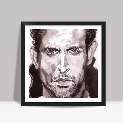 Cool and hot -Hrithik Roshan Square Art Prints