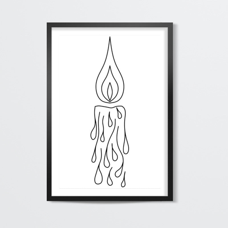 minimalist candel art  Wall Art