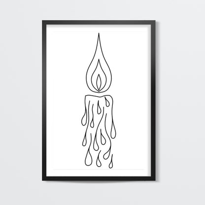 minimalist candel art  Wall Art