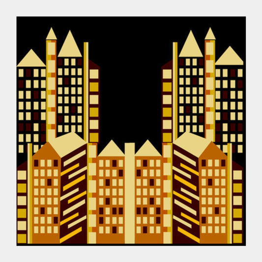 the city Square Art Prints