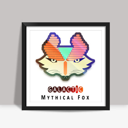 Galactic Mythical Fox  Square Art Prints