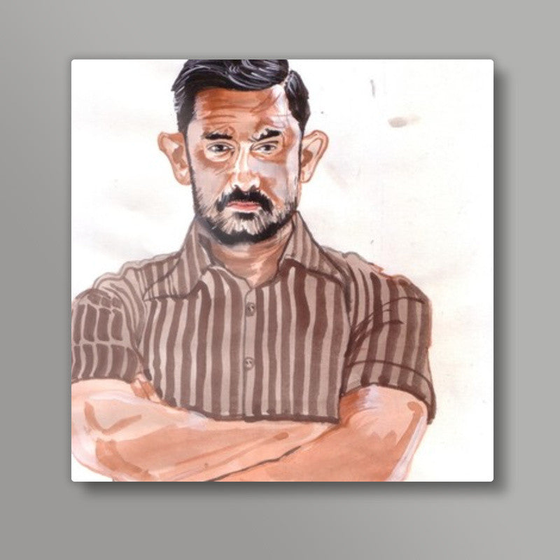 Aamir Khan is dedicated to his craft Square Art Prints