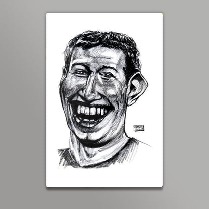 Mark Zuckerberg Caricature Wall Art