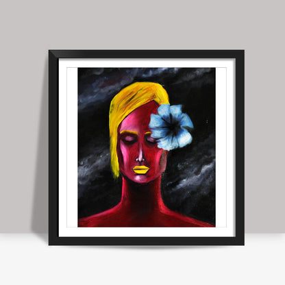 Flower Lady Square Art Prints