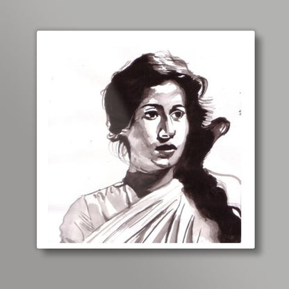 Madhubala enchants with her simplicity Square Art Prints