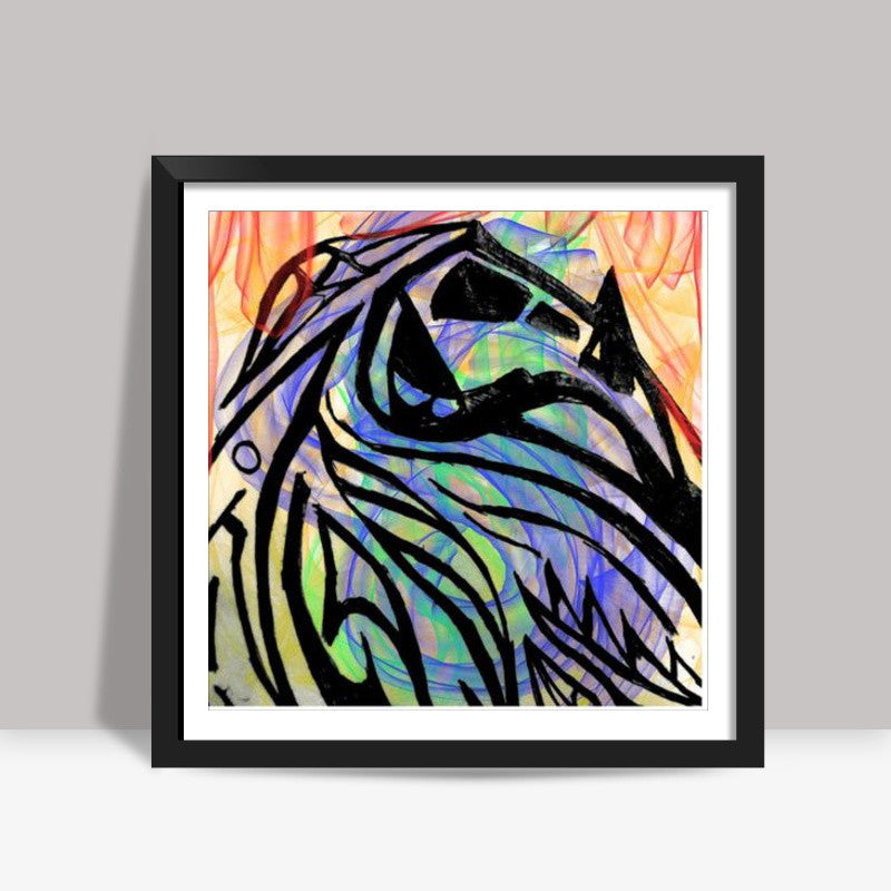 elephant painted Square Art Prints