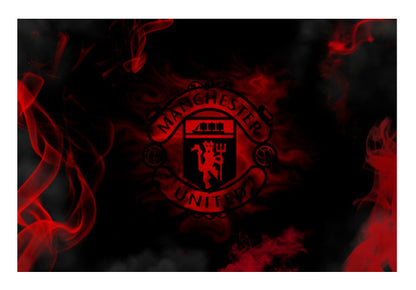 Manchester United Red Smoke #mufc Wall Art