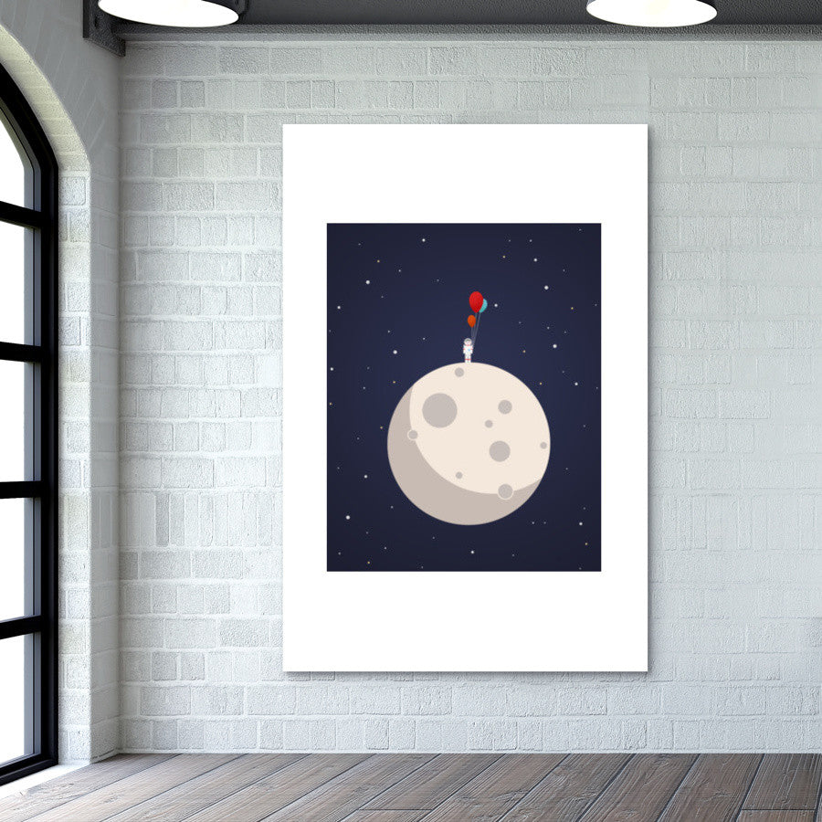 Man on the moon Wall Art