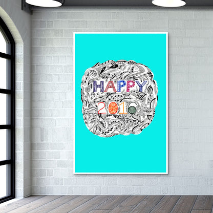 Happy 2016 Wall Art