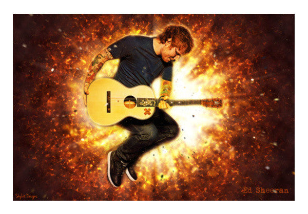 Wall Art, Ed Sheeran Fire Wall Art