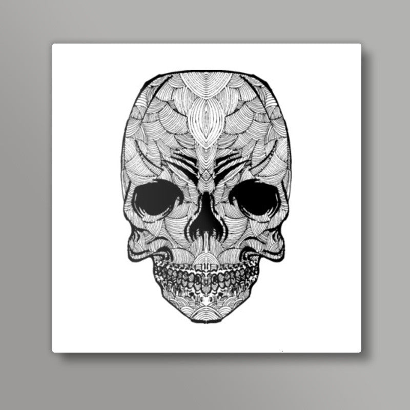 Doodle skull Square Art | Pradeep Chauhan