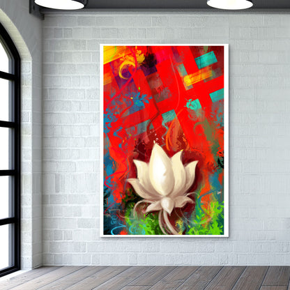 lotus abstract Wall Art | Aniruddha Lele