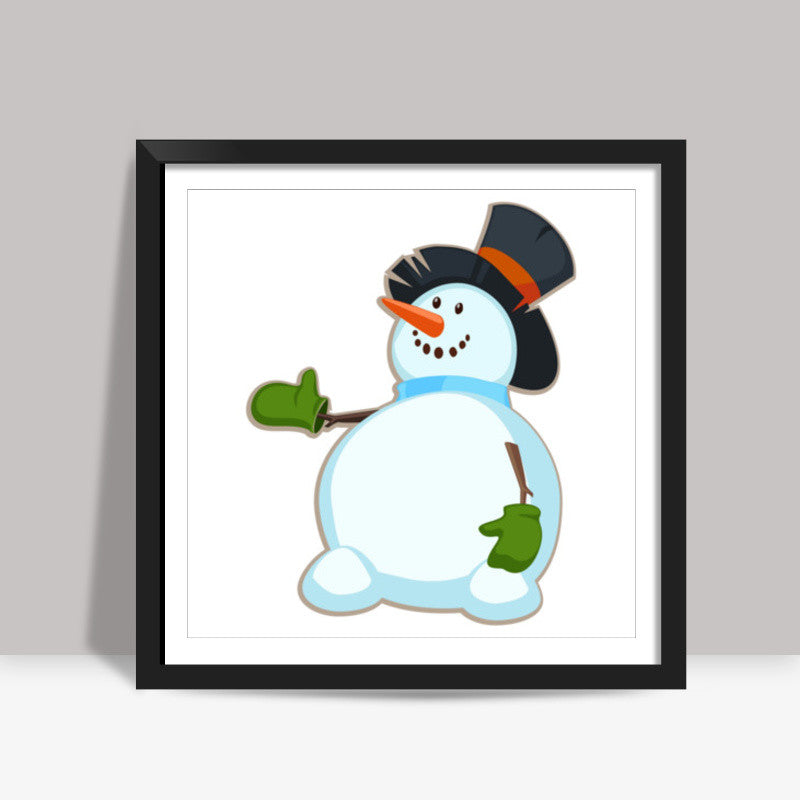 Snowman Square Art Prints