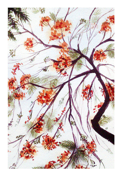 Gulmohar | Watercolor Artwork Wall Art