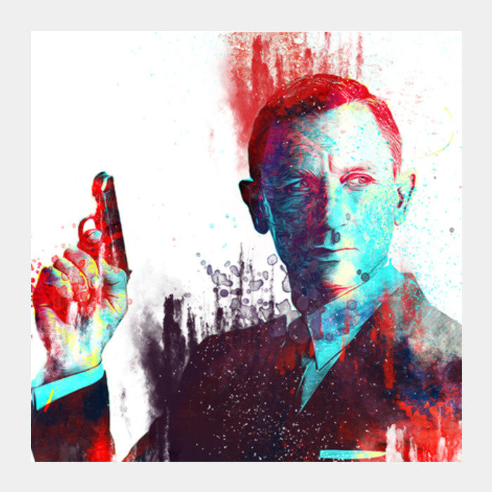 Square Art Prints, 007 - Daniel Craig Square Art Prints