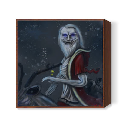 White Walker Santa Square Art Prints