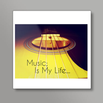 Music Is My Life 001 Square Art Prints