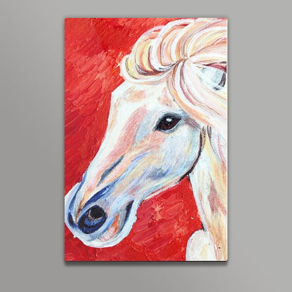 Fiery horse on canvas Wall Art