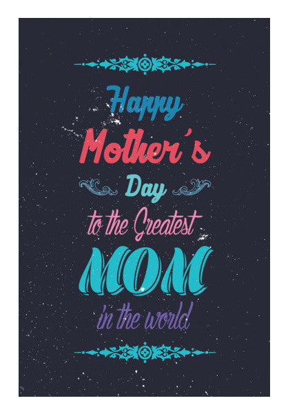 The Greatest Mom Calligraphy Art PosterGully Specials