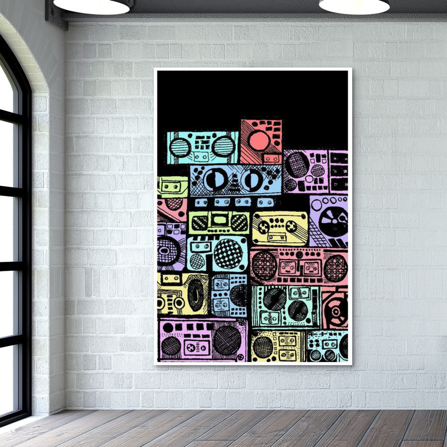 music boom box Wall Art | Artist bhaumik