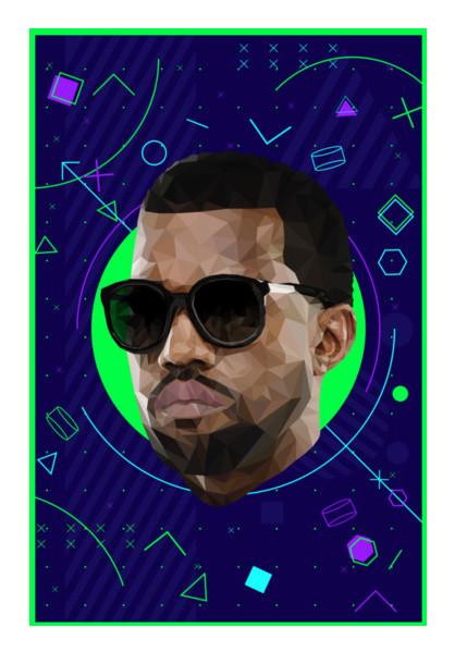 PosterGully Specials, Kanye West Low Poly Wall Art