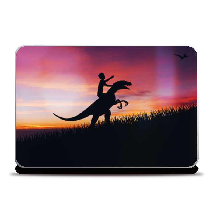 BOY WITH DINO Laptop Skins