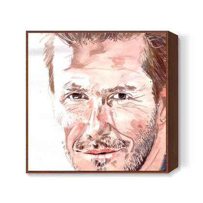 David Beckham -sometimes, all you need for your goal is a KICK Square Art Prints