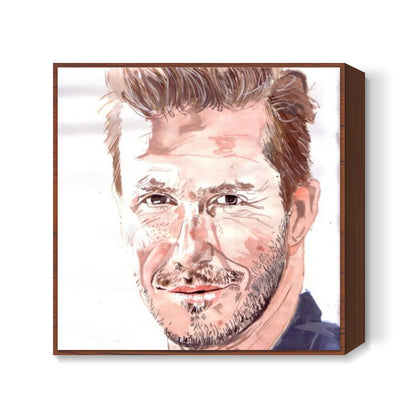 David Beckham -sometimes, all you need for your goal is a KICK Square Art Prints