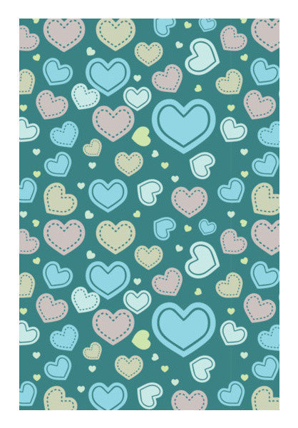 Seamless Multi Hearts Art Pattern Art PosterGully Specials