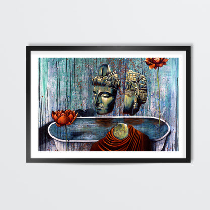 Bodhi Lotus and Tub Wall Art