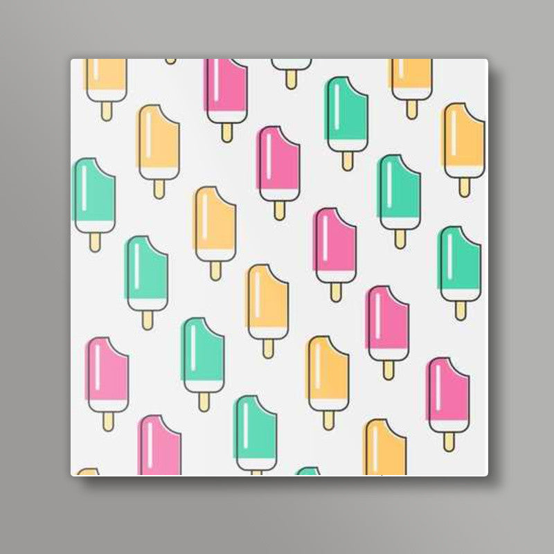 Ice-cream Candy Square Art Prints