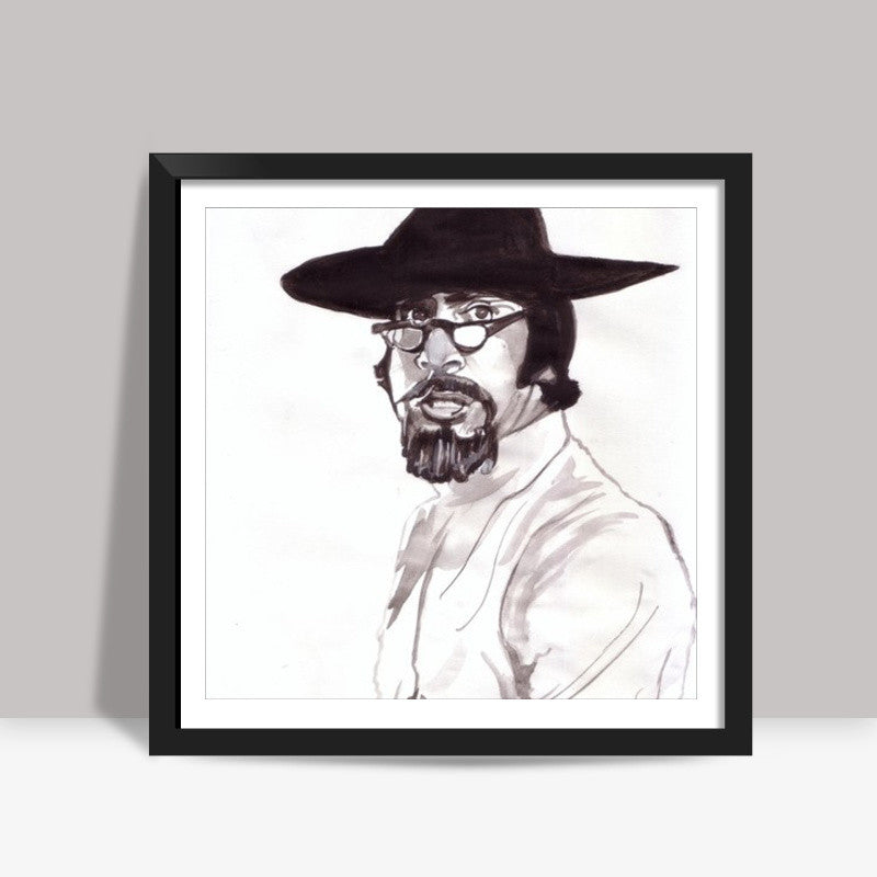 Bollywood superstar Amitabh Bachchan excelled in his role as Anthony Gonsalves in the movie Amar Akbar Anthony Square Art Prints