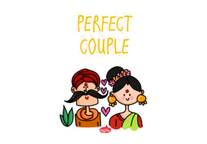 The Desi Perfect Couple Wall Art