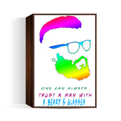 Beard & Glasses Wall Art